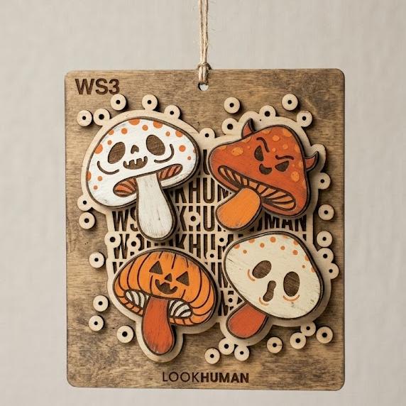 Halloween Shrooms Wooden Sign, Spooky Mushroom Decor, Forest Fantasy Gift